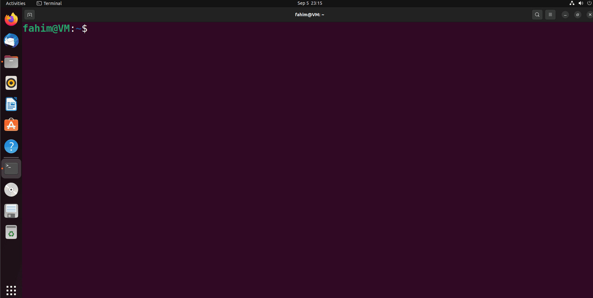 You can clear the terminal using the command clear.