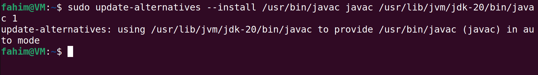 Remember to change the jdk-version to match your installed JDK version.