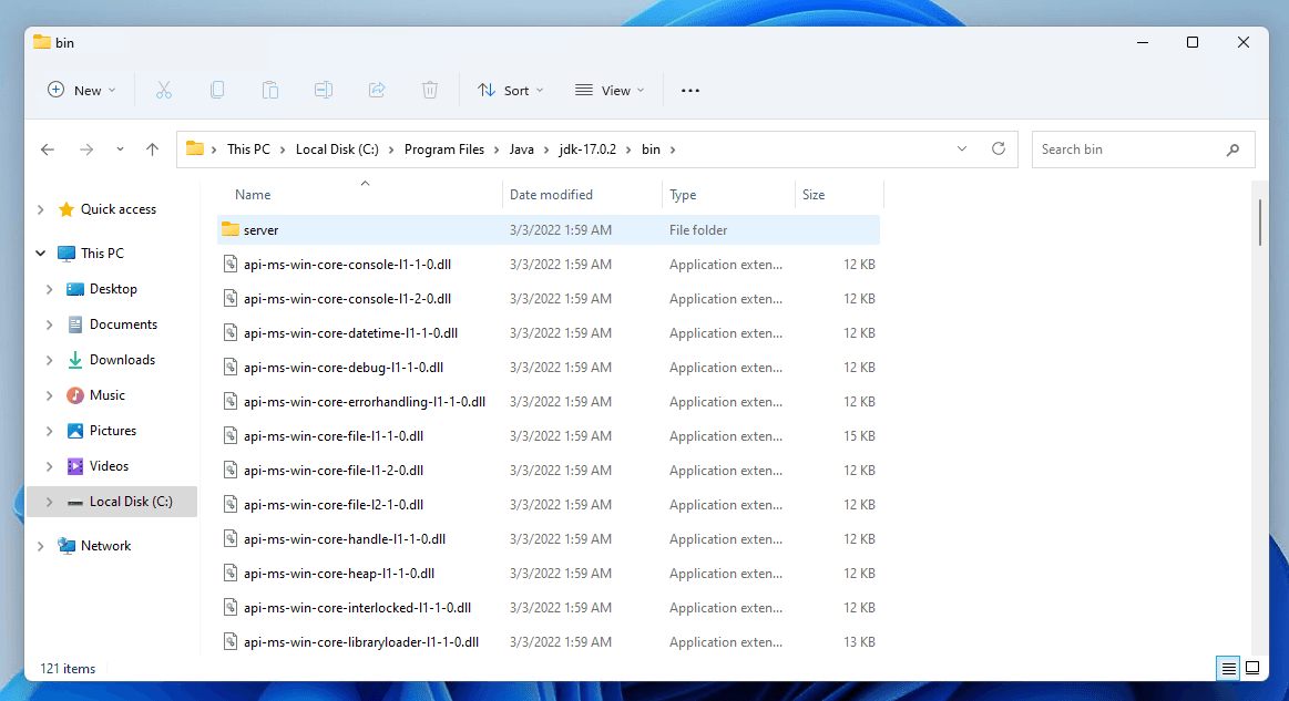 The binary files are kept here.