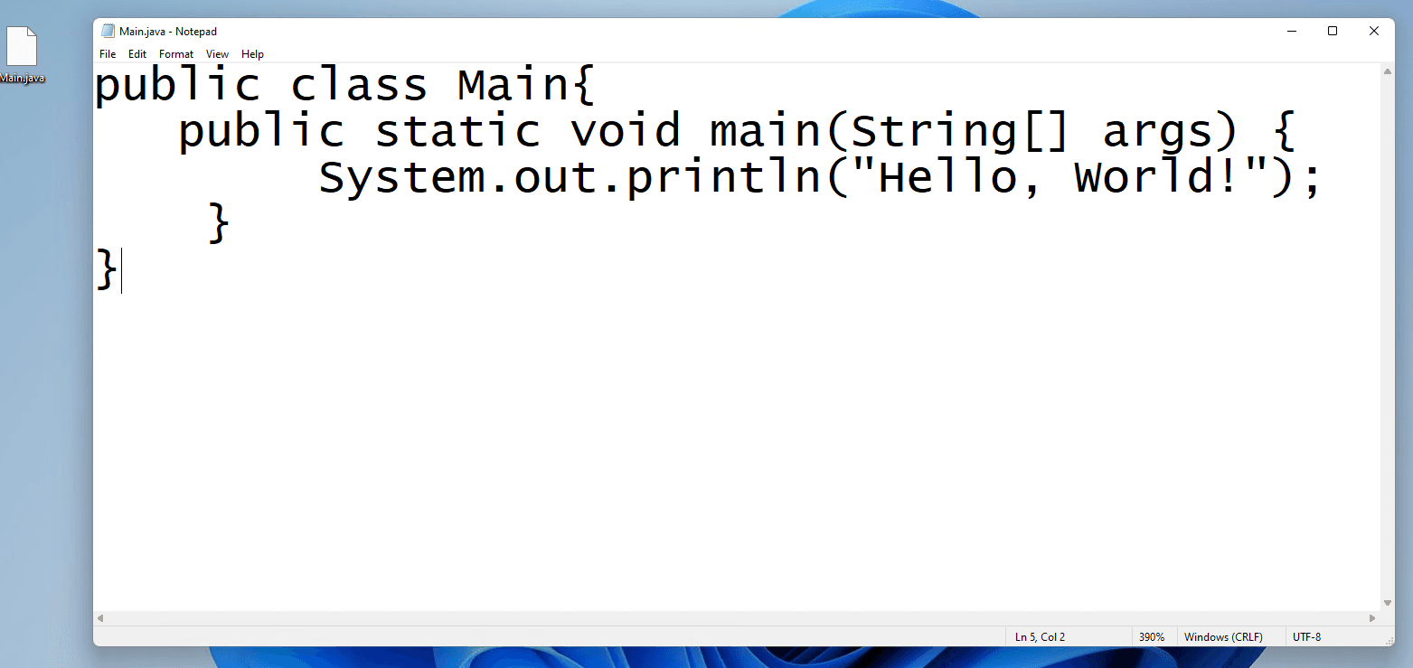 I used notepad for now, but you can use any text editor you want.