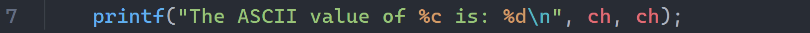 I want the users to know that they simply need to input a character in the terminal after running the program.