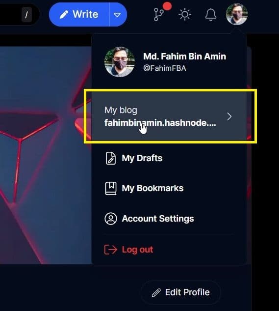 For me, it is https://fahimbinamin.hashnode.dev/.