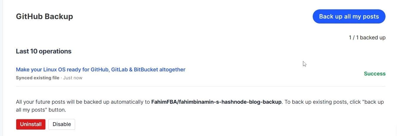 It will backup every post you had before creating the automatic backup.