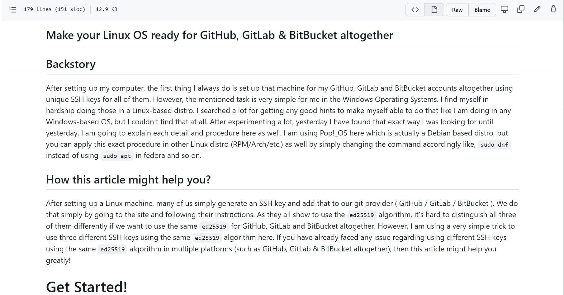 You can even read the article directly from your backed up repo.