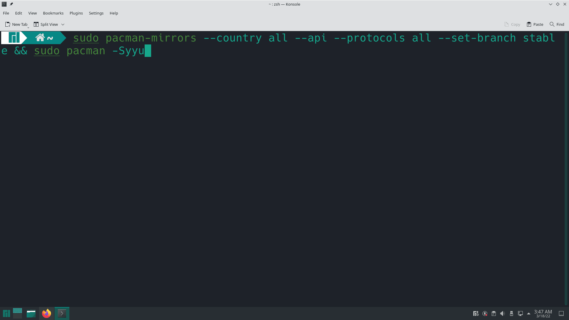 Then apply the following command: