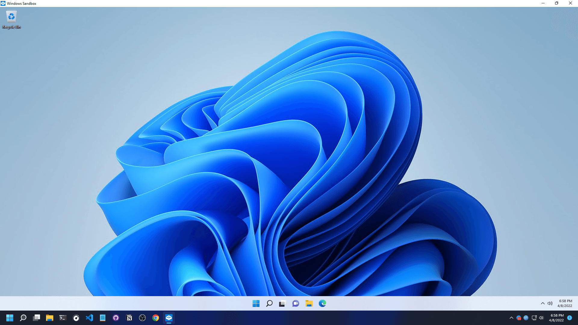 You can maximize the sandbox window if you want.