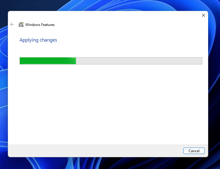Then it will apply the changes all by itself.