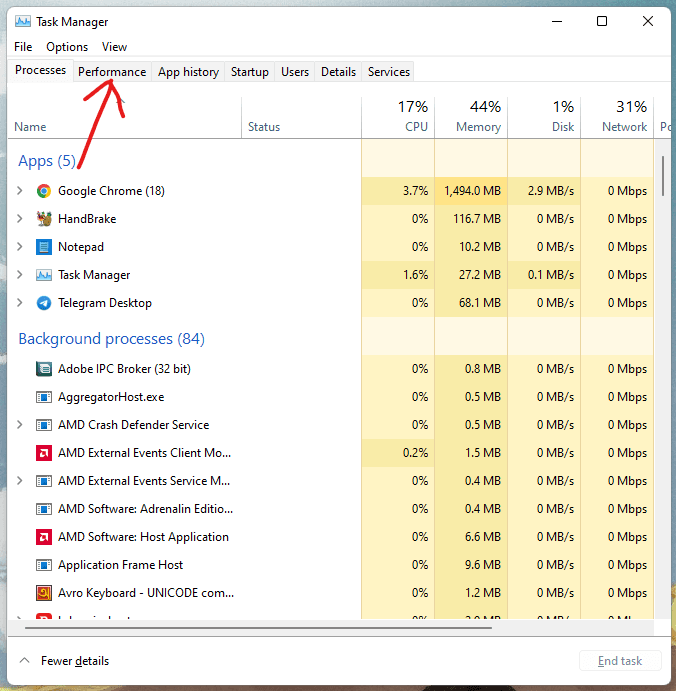 You can right click on the Windows logo and click Task Manager, or you can use the shortcut Ctrl + Shift + Esc for that.
