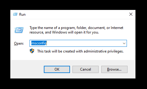 I prefer the shortcut keys, Windows Key + R.