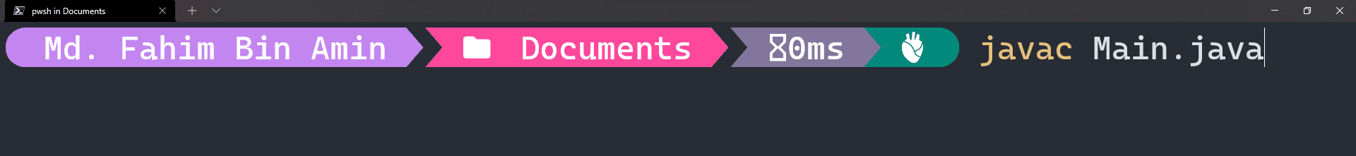 The c in javac indicates compile.