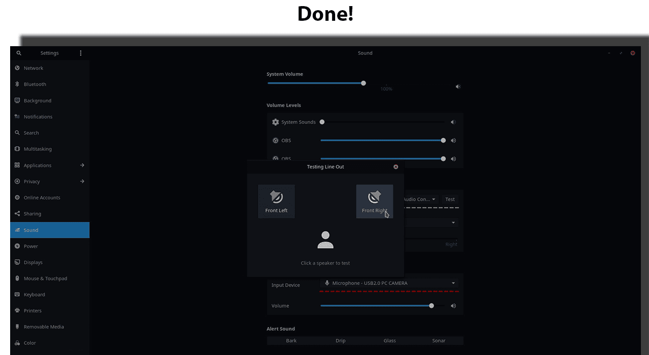 I am using the Line Out option here for my workstation.
