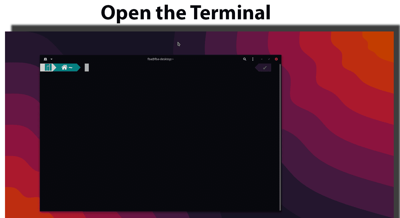 Step 1 – Open the terminal / console