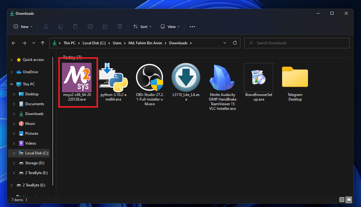 After downloading the file, we will get this executable file.