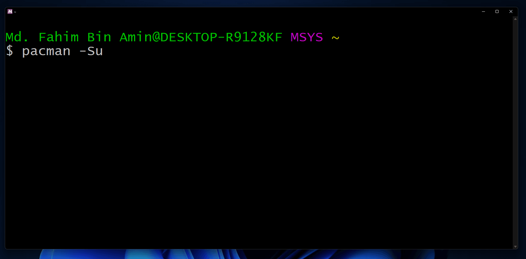 You might need to apply the command pacman -Sy if the terminal tells you to do that.