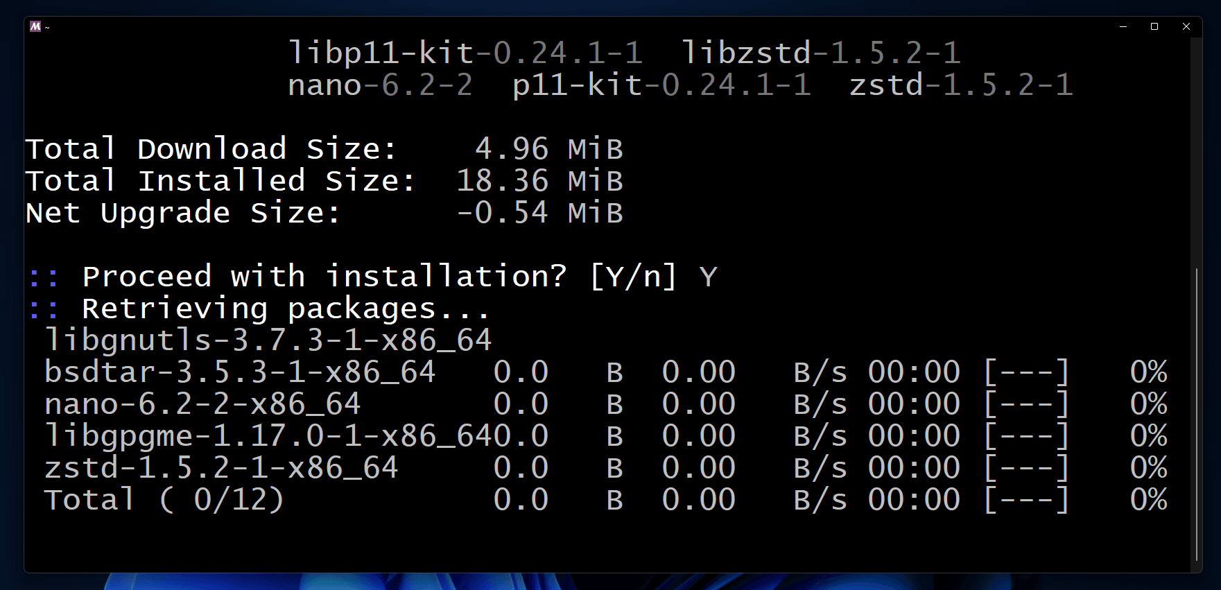 Wait a little to finish the installation.