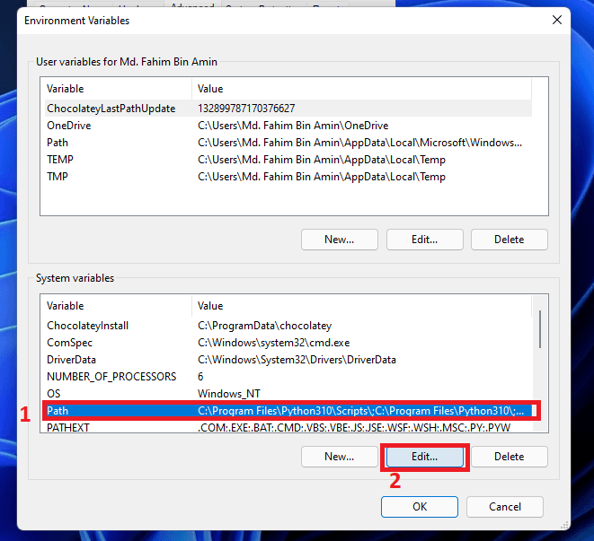 Then click Edit.