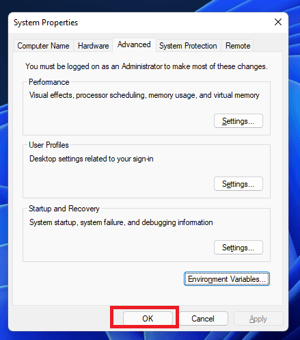 Click OK.