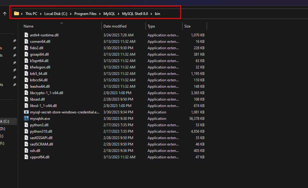 Copy the path/directory.