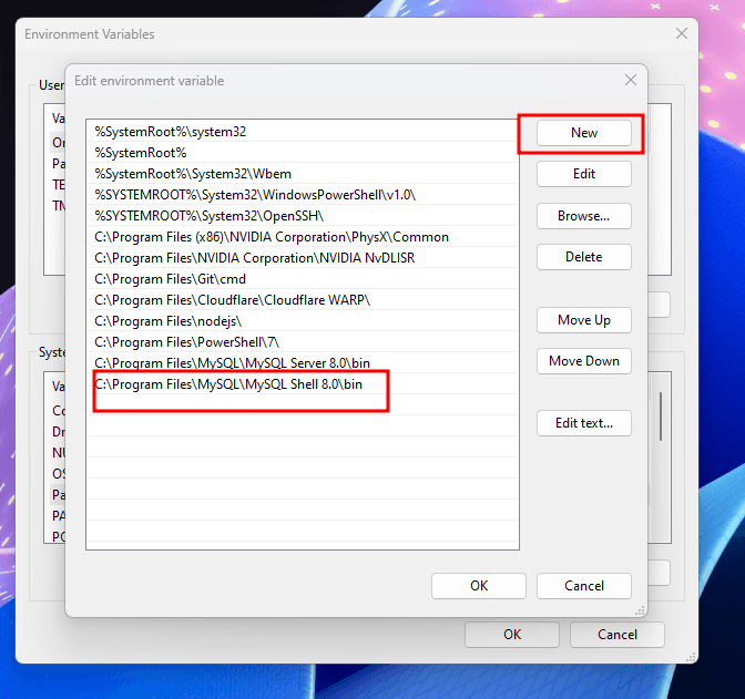Paste the path/directory in the new blank box.