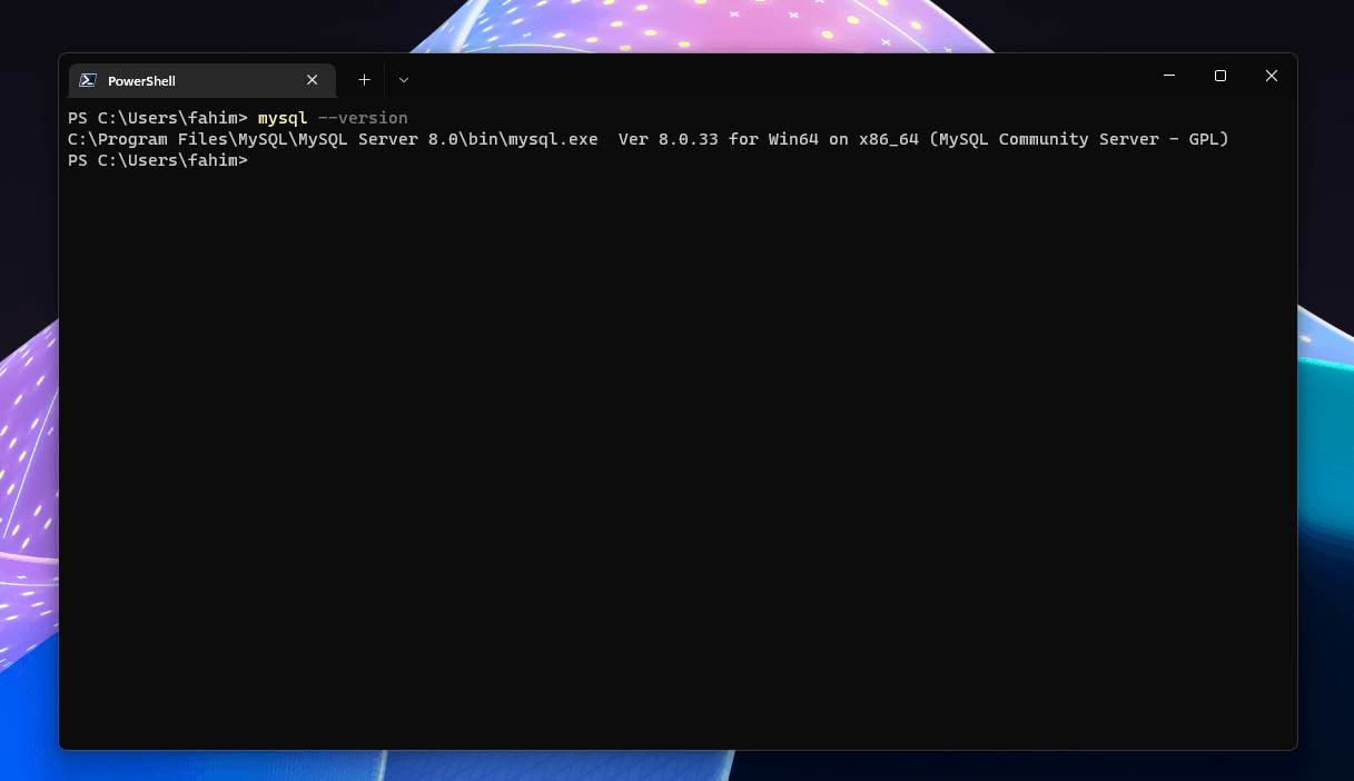 You can also use MySQL from your terminal as well.