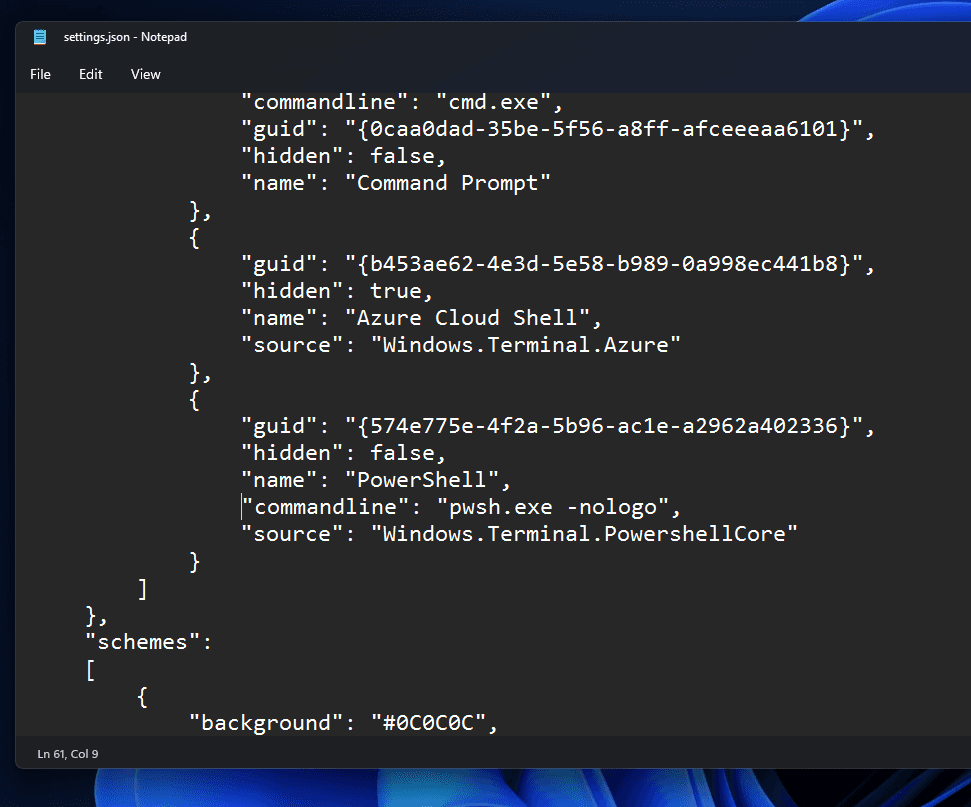 The command should be like this for the PowerShell block: