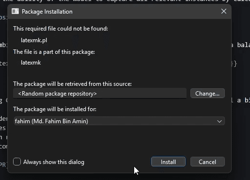 package installation