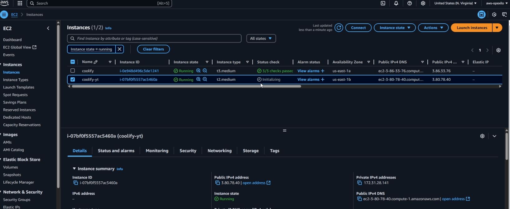EC2 status