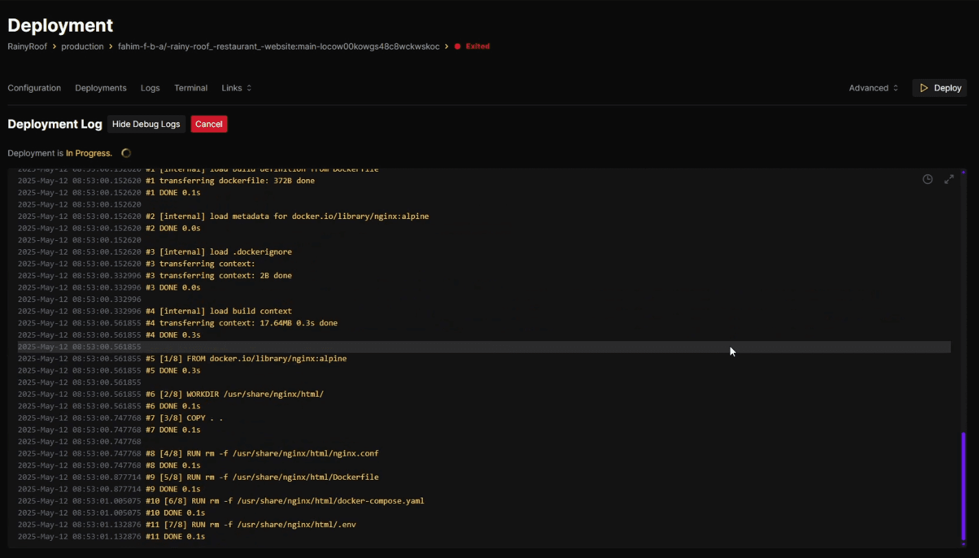 Debug log