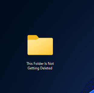 Suppose, I have a folder like the below which is not getting deleted however I try to delete it.